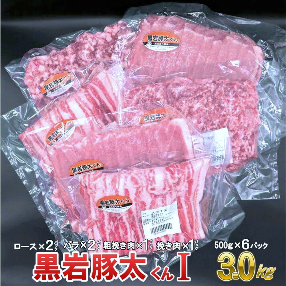 【ふるさと納税】豚肉 セット ロース バラ ひき肉 あらびき肉 合計約3kg 黒岩豚太くん シリーズ1 小分け 真空パック 豚 肉 料理 希少 おせち お歳暮 ご贈答用 熨斗 プレゼント 人気 リピーター続出 たっぷり くろいわ産地直売所 黒岩産直 希少豚 四元豚