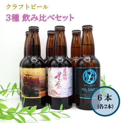 クラフトビール 飲み比べ セット 6本入 BOX ギフト 贈答用 プレゼント お中元 お歳暮 誕生日 記念日 お祝い お酒 桜 酵母 ピルスナー PILSNER エール さくらブルワリー