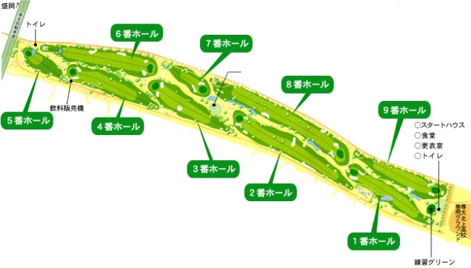 【ふるさと納税】 北上市民 ゴルフ場 河川敷コース！【プレーフィ無料券】（平日1日のみ）株式会社 北上スポーツパーク