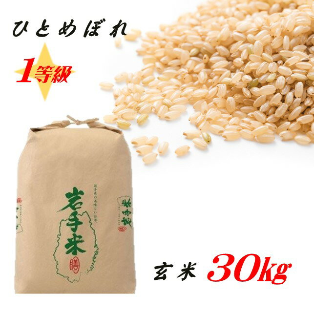 【ふるさと納税】【 令和5年産 】北上産 ひとめぼれ 1等級 玄米 30kg こころを込めて 栄養豊富 米 ライズ みちのく 販売 株式会社