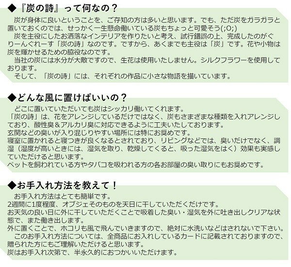 【ふるさと納税】炭の詩 「 壁掛け 」 空気清浄 脱臭 消臭 インテリア オブジェ リラックス 手作り 岩手木炭 プレゼント 贈り物 置物 ガーデニング ガーベラ ぐりーん☆ぐれーす