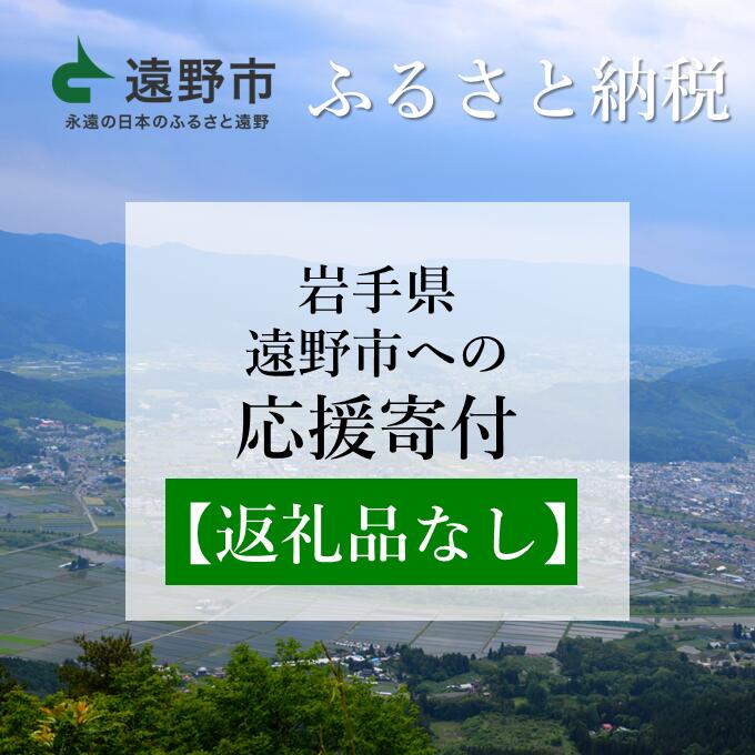 【ふるさと納税】岩手県 遠野市 への応援寄附金【返礼品なし】/ 遠野でがんばる若者しごとサポート事業..