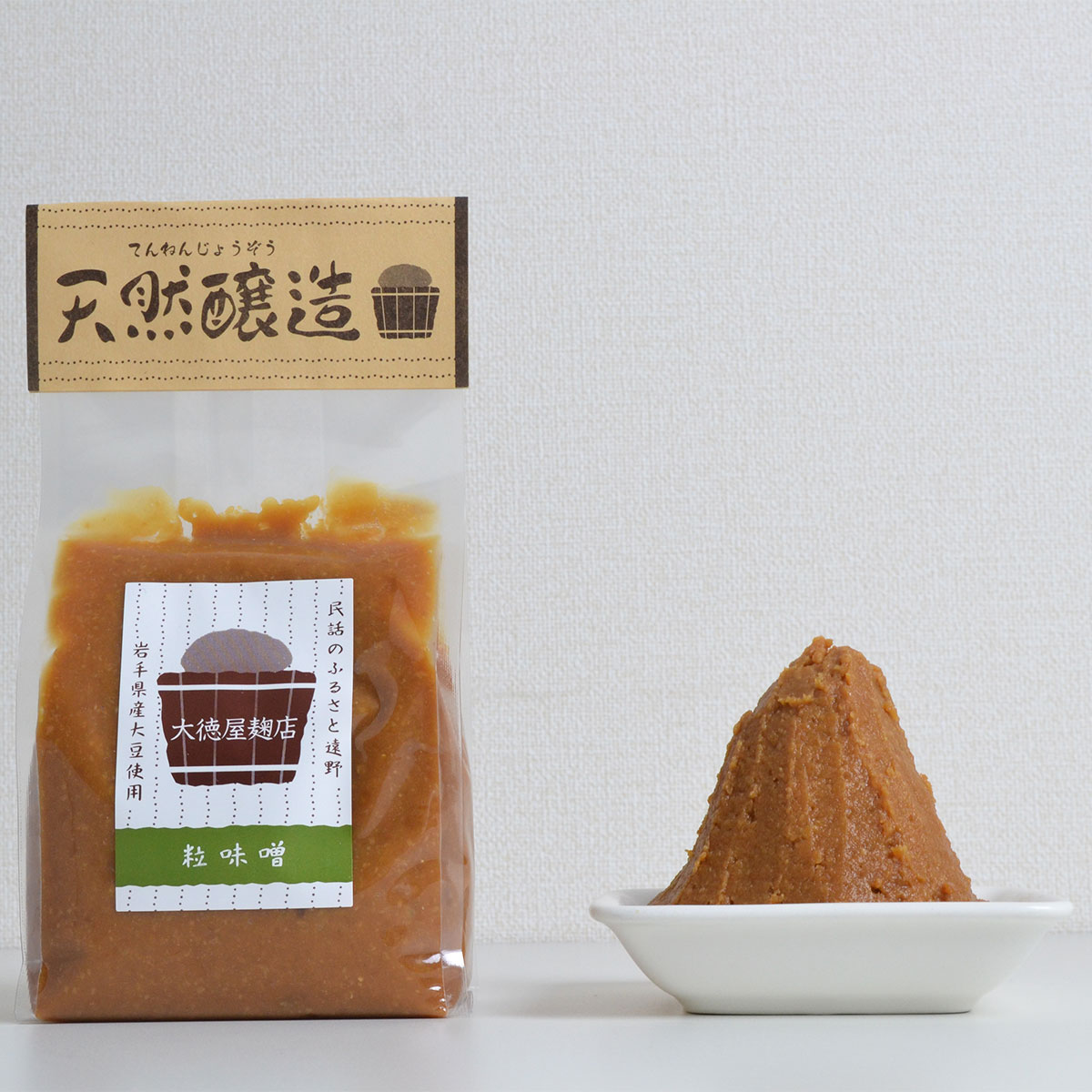 【ふるさと納税】大徳屋麹店 味噌 2種 詰め合わせ 各 700g 合計 1.4kg / 無添加 自然発酵 天然醸造 ギフト 贈答 みそ 味噌 粒みそ 赤みそ 汁 箱蓋 製造 生糀 生麹 米麹 米糀 糀 国産 岩手県 遠野市 産 米 大豆 発酵 添加物 不使用 酵母 酵素 手作り 甘味 旨味 朝食