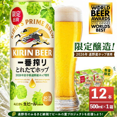 【ふるさと納税】キリン 一番搾り とれたてホップ 生ビール 500ml×12本 1ケース【11月中旬以降順次発送】【1335909】