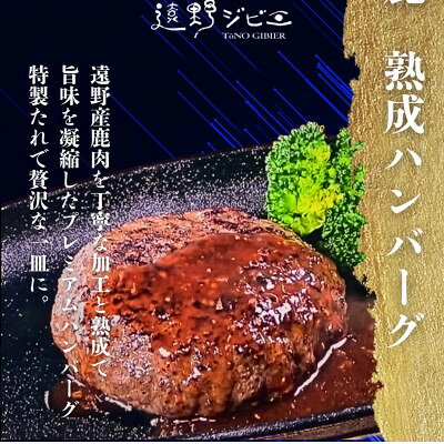 【ふるさと納税】遠野鹿 ジビエハンバーグ　120g×1個 | 遠野ジビエの里【配送不可地域：離島】【1655058】
