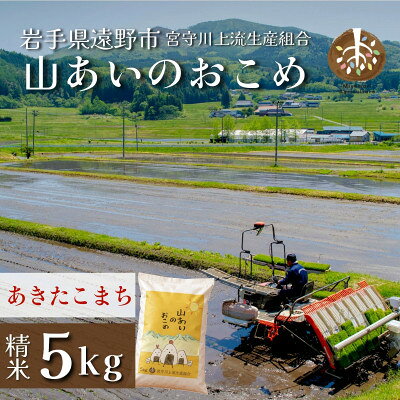 【山あいのおこめ】R8年産 あきたこまち 精米 5kg 宮守川上流生産組合【1786235】