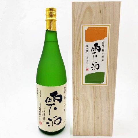 【ふるさと納税】日本酒 國華の薫 大吟醸 雫酒 1.8L 一升 上閉伊酒造 南部杜氏 岩手県 遠野市 木箱 贈答 ギフト 地酒 箱 贈答 フルーティー お取り寄せ ご当地 土産 晩酌 家飲み おうち時間 一升瓶 1800ml 送料無料