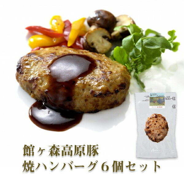 ＼レビューキャンペーン開催中!!/焼 ハンバーグ 6個 セット 館ヶ森高原豚