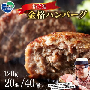 【ふるさと納税】 】\TVで紹介されました!/格之進 金格 ハンバーグ 合計20 / 40個 金格ハンバーグ 120g×20個 / 40個 ふるさと納税 冷凍 牛肉 豚肉 ギフト プレゼント 小分け 個包装 簡単調理 人気 高級惣菜 お惣菜 おかず 高級 おすすめ 高評価 送料無料 岩手県 一関市
