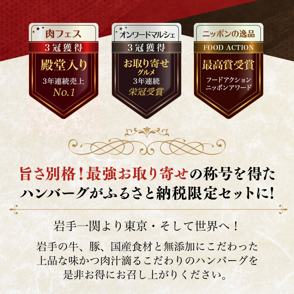 【ふるさと納税】 ハンバーグ 格之進 絶品 食べ比べ セット (120g×白格ハンバーグ3個 黒格ハンバーグ2個 合計5個入り ） 冷凍 送料無料 黒毛和牛100% 無添加 国産 肉 岩手 贈り物 ギフト