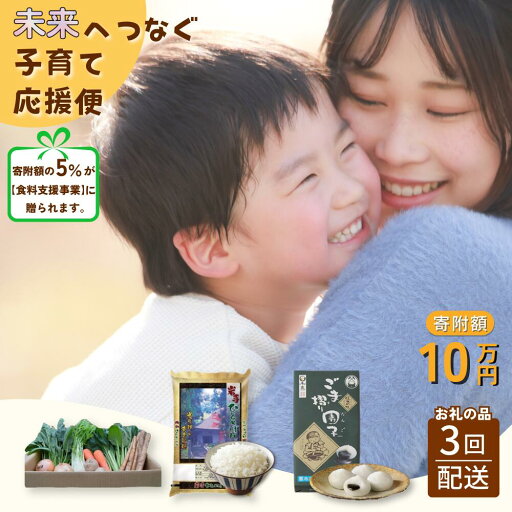 【ふるさと納税】未来へつなぐ子育て応援便 10万円コース 寄附額の一部をフードパントリー事業へ贈呈 SDGs×ふるさと納税 食料支援 年3回返礼品をお届け 一関市 岩手県 【ふるさと納税】未来へつなぐ子育て応援便 10万円コース 寄附額の一部をフードパントリー事業へ贈呈 SDGs×ふるさと納税 食料支援 年3回返礼品をお届け 一関市 岩手県