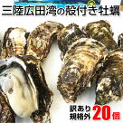 【ふるさと納税】【訳あり規格外品】三陸広田湾の殻付き牡蠣20個