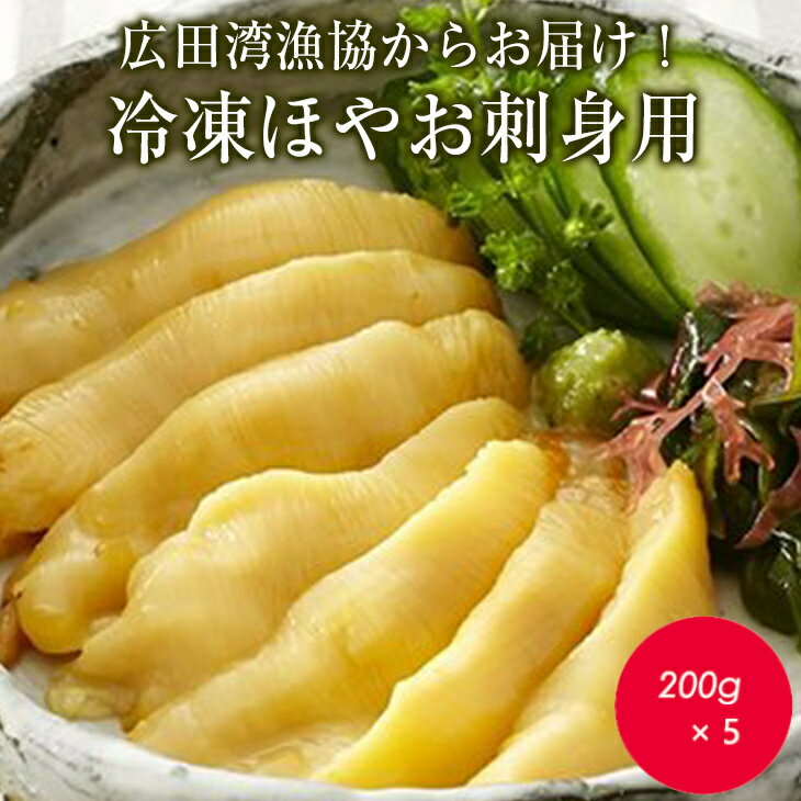 【ふるさと納税】冷凍 ほや お刺身 用（200g×5パック）広田湾漁協からお届け！新鮮 珍味