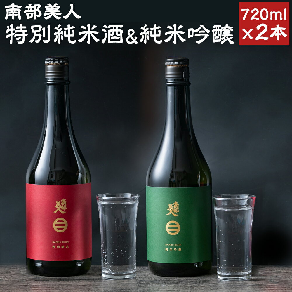 南部美人 特別純米酒 & 純米吟醸 セット 720ml×2本 2種類×各1本 飲み比べ ギフト箱入り お酒 日本酒 ギフト 贈り物 送料無料