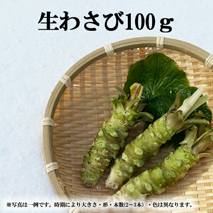 安比清流山葵園 生わさび 100g / ワサビ 生 わさび 山葵 調味料 薬味 刺身 ステーキ 蕎麦 和え物 漬け物 刻み おろし 辛味 和食 お取り寄せ お寿司 そば 寿司 料理 自宅用 家庭用 100グラム お試し お蕎麦 産地直送 オススメ 岩手県 八幡平市 送料無料