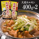 【ふるさと納税】 大更ホルモン 400g 2パック 肉の横沢 ／ ホルモン ホルモン鍋 鍋 グルメ 肉 豚肉 国産 味付き 名店の味 みそ 味噌 味..