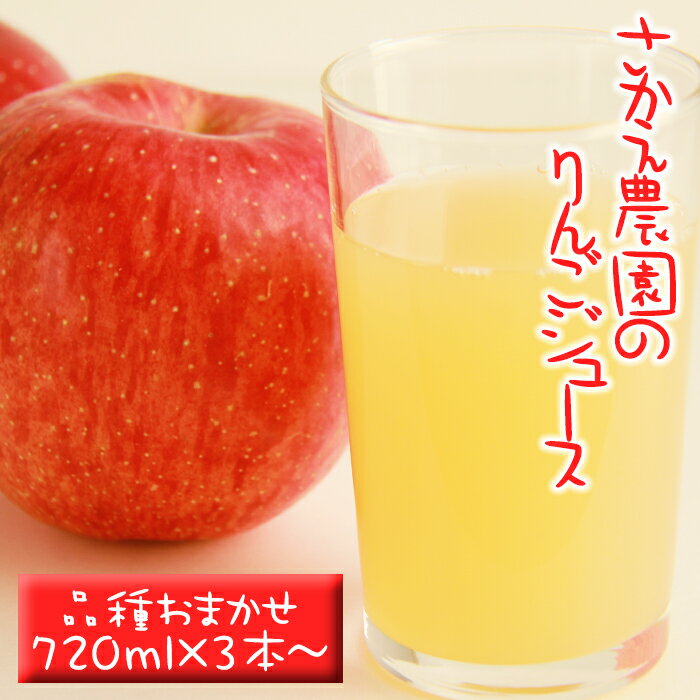 【ふるさと納税】 りんごジュース おすすめ 化粧箱入り 720ml 3本 ／ りんご リンゴ 林檎 