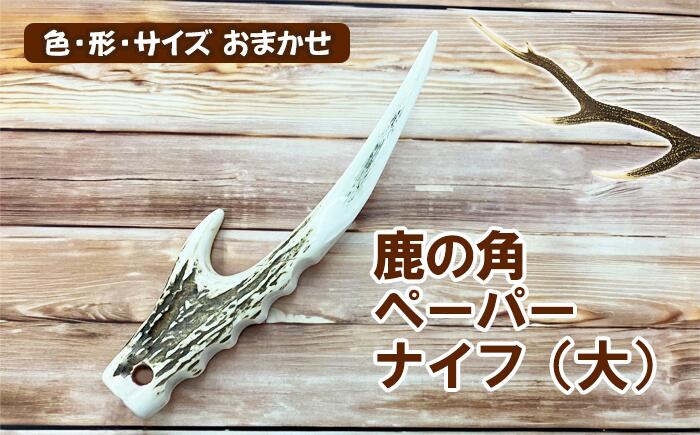 ふるさと納税 おすすめ 鹿の角 ペーパーナイフ (大) 1個 鹿 角 鹿の角 ツノ シカ しか 本物 天然 野生 動物 ペーパー ナイフ 文房具 デスク用品 紙 二ホンジカ 大きいサイズ 大 持ち運び 色 サイズ 大きさ おまかせ ワイルド 珍しい 岩手県 滝沢市 送料無料