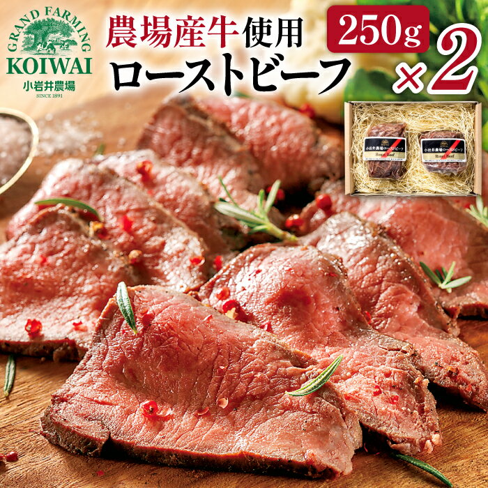 小岩井農場 ローストビーフ 250g 2個 セット ／ 肉 お肉 国産 牛肉 惣菜 総菜 洋風惣菜 おかず おつまみ お土産 おみやげ お祝い 贈答用 ギフト クリスマス 誕生日 父の日 母の日 結婚祝い プレゼント 自分へのご褒美 人気 岩手県 雫石町 送料無料