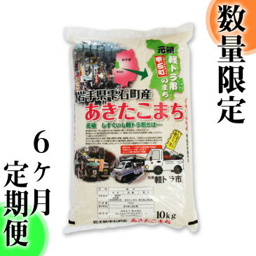 【ふるさと納税】 ◆定期便6ヶ月◆ あきたこまち 精米 10kg 10キロ 毎月計6回お届け 総計60kg 60キロ 岩手県 雫石町 米 送料無料 O-021