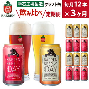 【ふるさと納税】 クラフトビール 飲み比べ 定期便 ベアレンビール THE DAY 350ml 12...