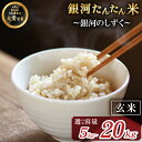 【ふるさと納税】 銀河のしずく 玄米 おすすめ 早期予約受付 選べる 5kg 8kg 10kg 15kg 20kg 銀河たんたん米 / 国産 岩手県 雫石町 白...