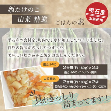 【ふるさと納税】 姫たけのこ・山菜ごはんの素 岩手県 雫石町 たけのこ 山菜 炊き込みご飯 送料無料 BA-005