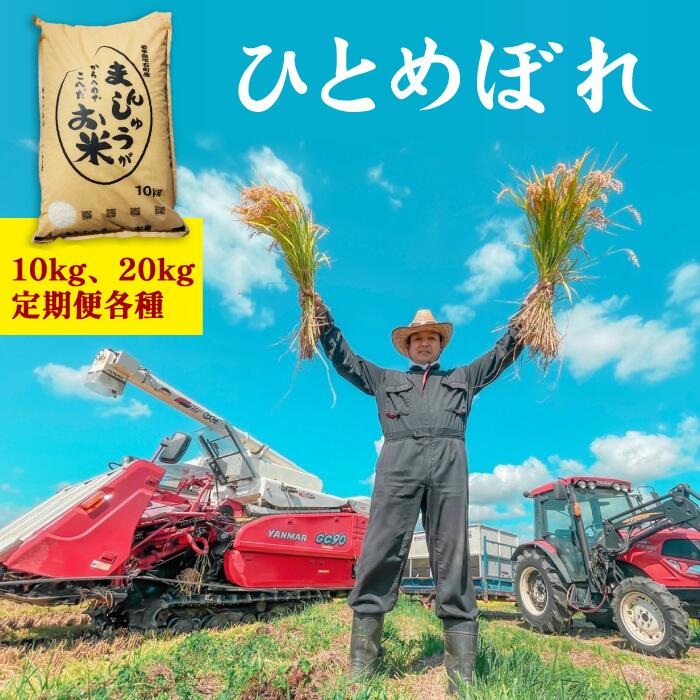 【ふるさと納税】米 白米 ひとめぼれ 精米 10kg 20kg 定期便 3ヶ月 6ヶ月 12ヶ月 お米 こめ 産地直送 農家直送 お米 岩手県産 県産 美味しい おにぎり ごはん ご飯 環境保全型農業 節減対象農薬当社比5割減 化学肥料当社比5割減 送料無料 【藤原米製作所】 岩手県 雫石町