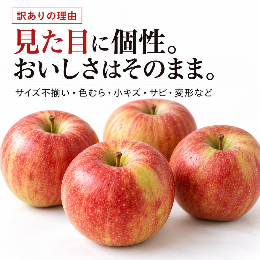 【ふるさと納税】りんご 訳あり サンふじ 約5kg 家庭用 令和8年産 2026年産 先行予約 リンゴ 林檎 サンフジ ふじ 国産 岩手県産 岩手町産 規格外 不揃い 傷 キズ 果物 フルーツ くだもの 果実 アップル 約5キロ 訳アリ わけあり 常温 お取り寄せ 自宅用 旬 冬 東北 12月発送 f033031-iwate-10000318 岩手県岩手町 サンプル画像2