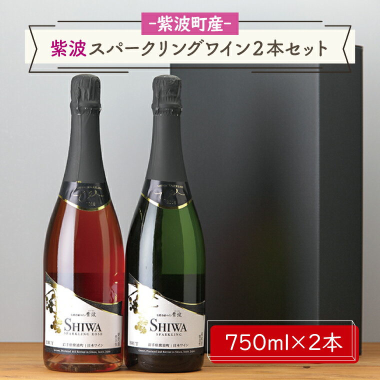 【ふるさと納税】紫波スパークリングワイン2本セット（白・ロゼ） ふるさと納税 ワイン （AL065-1）