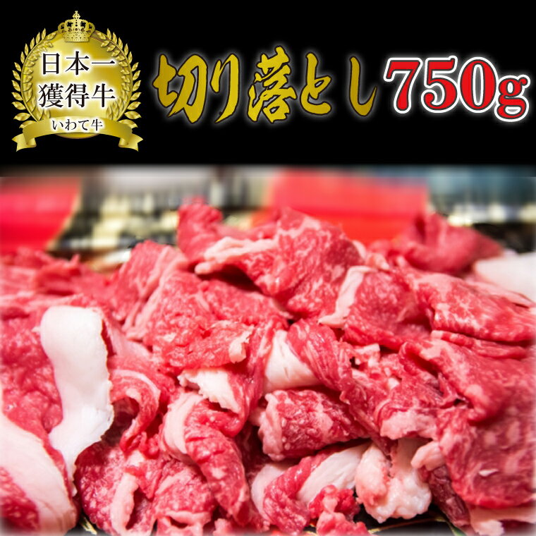 【ふるさと納税】黒毛 和牛 いわて牛 肉 牛肉 切り落とし 大容量 すき焼き 赤身 国産牛 小分け 冷凍 【岩手県産和牛】「いわて牛 切り落とし 750g セット(250g×3パック)」 （AB006-1）