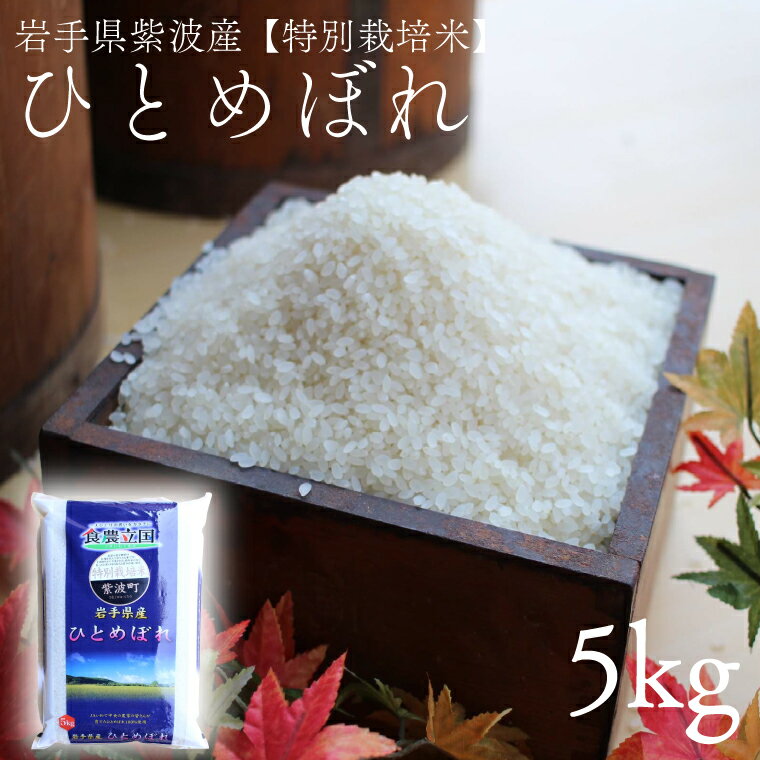 5kg ひとめぼれ5kg ふるさと納税 米 ひとめぼれ 令和5年産 岩手県紫波町産 岩手県 [特別栽培米]