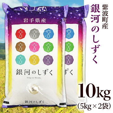 【ふるさと納税】米 定期便 10kg 令和2年 白米 1908岩手県紫波町産【銀河のしずく】5kg×2袋（令和2年産）