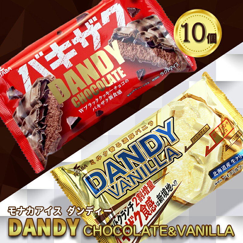【ふるさと納税】フタバ食品 アイス10個 ダンディーチョコレート＆バニラセット 2種類各5個
