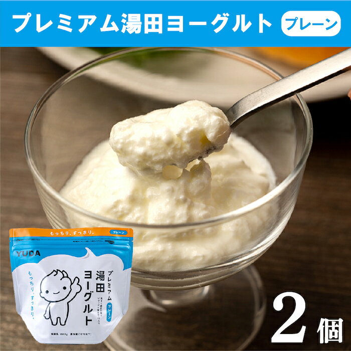 【ふるさと納税】湯田牛乳「プレミアム湯田ヨーグルト」プレーン 2個のサムネイル