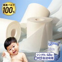 【ふるさと納税】トイレットペーパー シングル 無香料 ( 4パック 計48ロール / 8パック 計96ロール ) 1パックあたり 12ロール 【 国産 パルプ1...