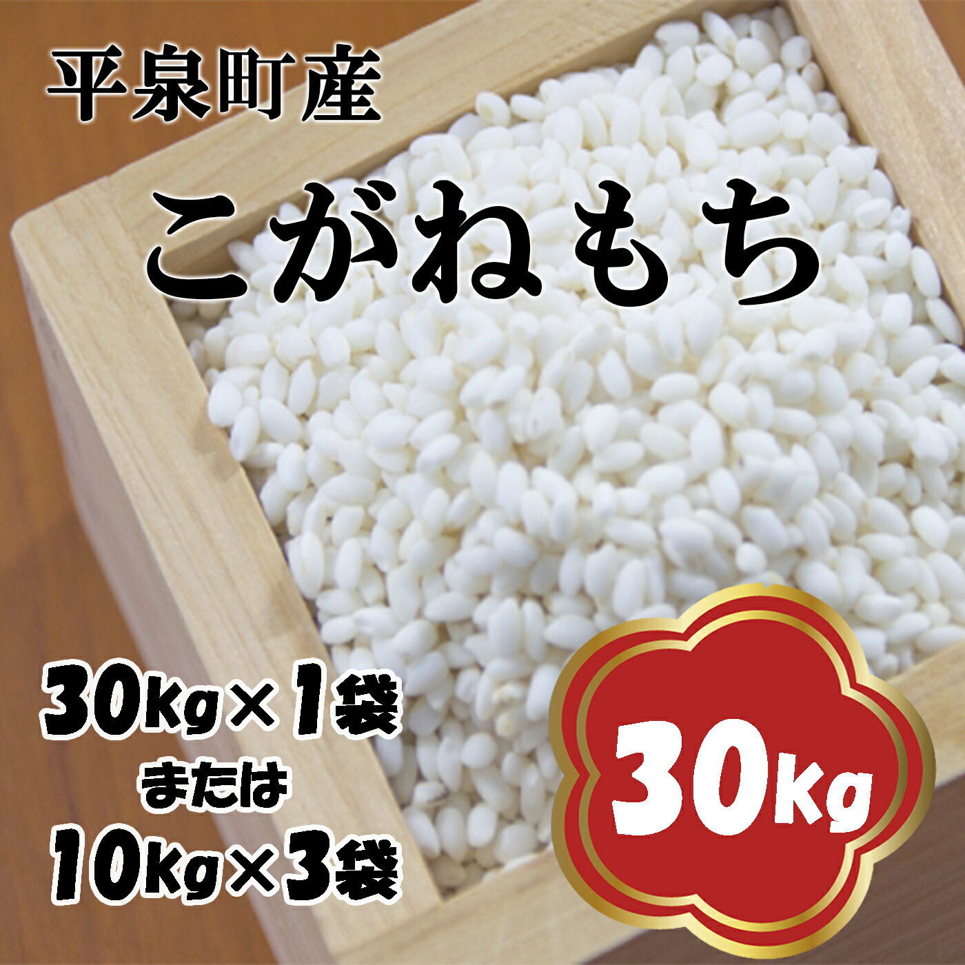 【ふるさと納税】令和4年度平泉町産こがねもち　30kg