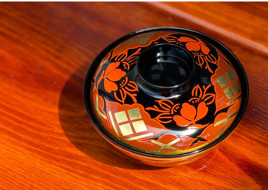 【ふるさと納税】煮物椀秀衡椿紋蓋付1個入れ