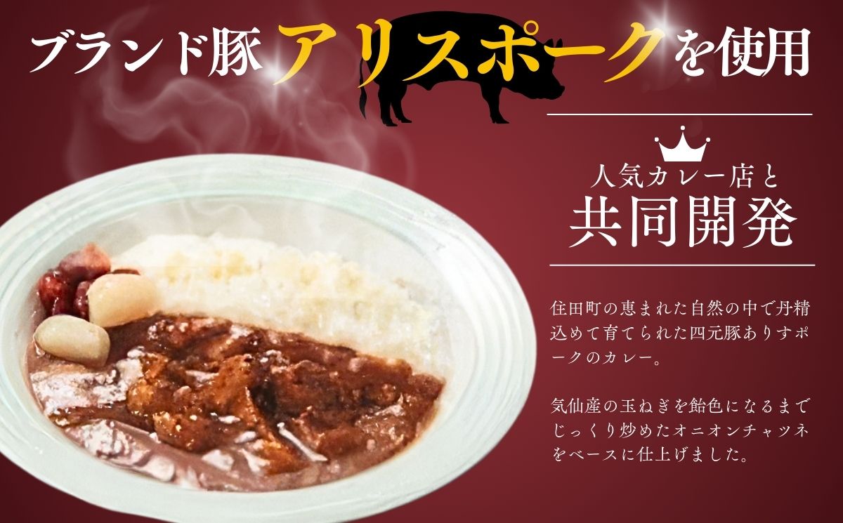 【ふるさと納税】アリスポークカレー5袋セット（辛口2/中辛3)　／ レトルト カレー 辛口 中辛 ポーク 豚 詰め合わせ ご当地 ギフト[#0153_kai] f034410-sumita-10000149 岩手県住田町 サンプル画像2