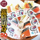 【ふるさと納税】国産 希少 大槌 ご当地サーモン 銀鮭 詰合せ (50切入) 特産 魚 魚貝 塩焼き 西京漬け 粕漬け 個包装 鮭 サケ 冷凍