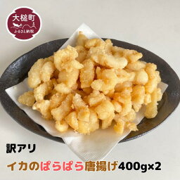 【ふるさと納税】訳あり！ イカ の ぱらぱら 唐揚げ（ 400g × 2 ）