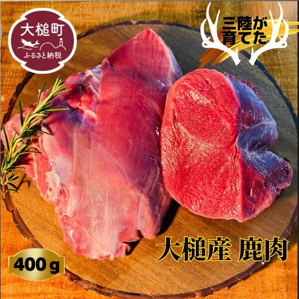 【ふるさと納税】ジビエ 鹿肉 モモ 肉 岩手県大槌町（200g×2パック 計400g）大槌ジビエ 大槌鹿 鹿 肉 国産 赤身 ヘルシー 塊肉 ブロック ロースト ステーキ 焼肉 煮込み料理 竜田揚げ 冷凍 送料無料 MOMIJI 岩手県 いわて iwate 三陸 大槌のサムネイル