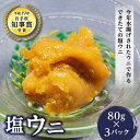 【ふるさと納税】丸一の塩ウニ 80g×