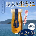 【ふるさと納税】【選べる容量】瓶入り生うに90g×1・2・3本【川秀山田工場】【令和7年5月中旬~8月上旬配送予定】【配送日指定不可】【沖縄・離島配送不可】 三陸産 山田町 海産品 牛乳瓶 無添加 ミョウバン不使用 ウニ 雲丹 海栗 YD-857var
