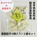 7位! 口コミ数「0件」評価「0」岩手県岩泉町産、龍泉洞黒豚使用の手包み餃子【15個入り×3袋】【配送不可地域：離島】【1409982】