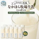 【ふるさと納税】【毎月定期便】なかほら牧場 牛乳ミニボトル 10本全3回【配送不可地域:離島】【4075361】