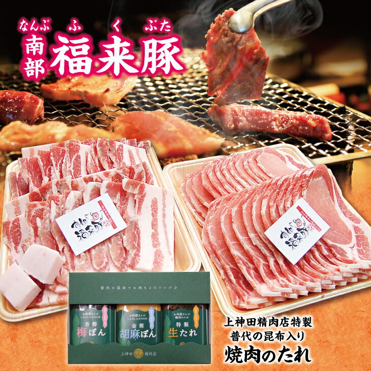 【ふるさと納税】 南部福来豚（ロース・バラ）各300g　焼肉