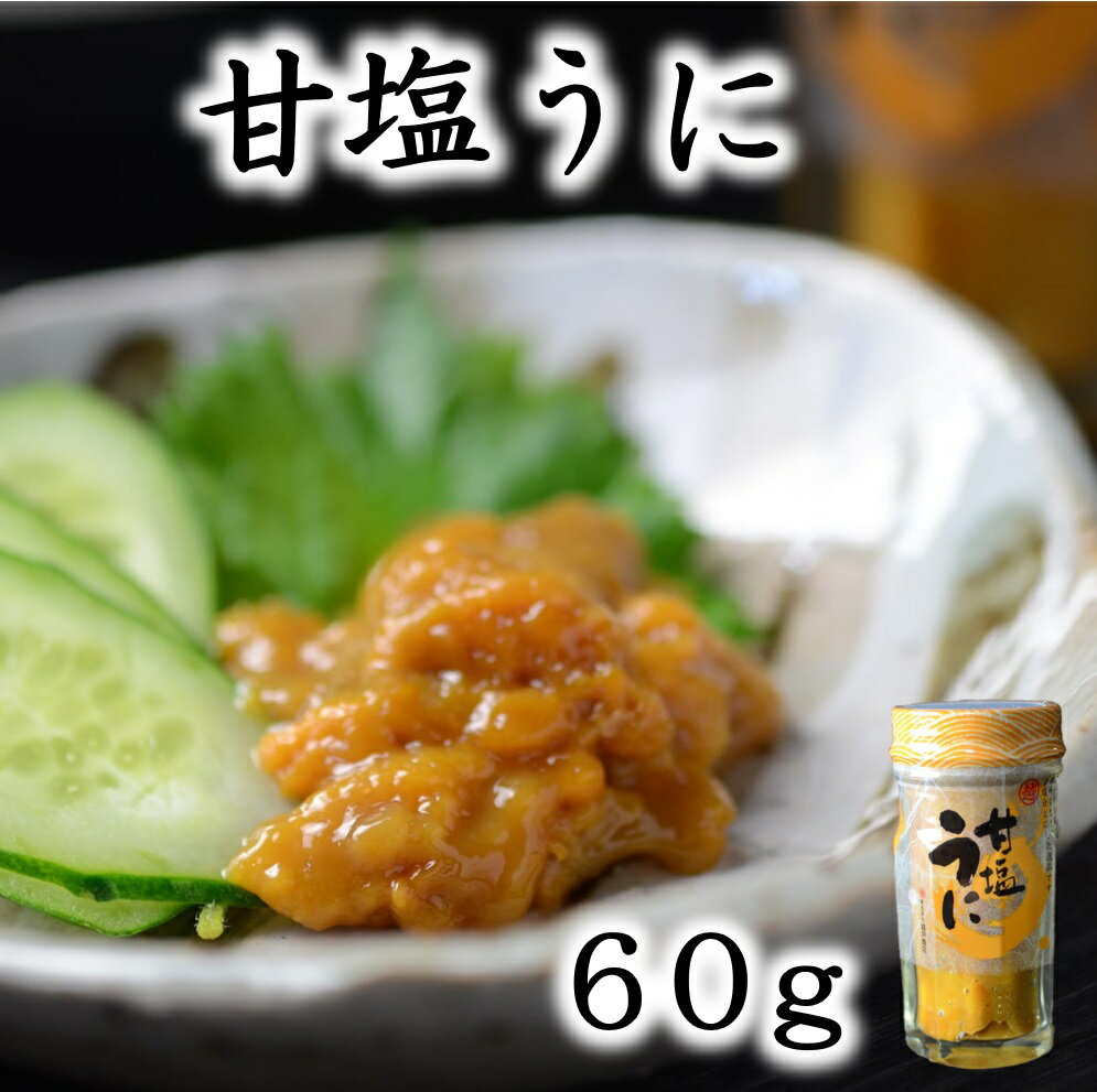 【ふるさと納税】三陸産 甘塩うに 60g 1本 【旬の時期の生うにを惜しげもなく使った逸品】 ミョウバン不使用 塩のみ　岩手県産 国産