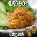 2位! 口コミ数「20件」評価「4.7」 うに ウニ 三陸産 甘塩うに 60g×2本 化粧箱入り 岩手県産 国産 ミョウバン不使用 塩のみ《旬の時期の生うにを惜しげもなく使った逸品･･･ 