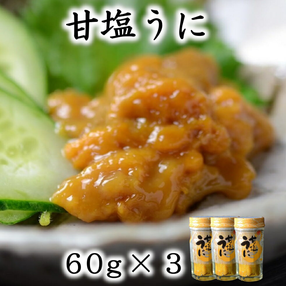 22位! 口コミ数「0件」評価「0」 うに ウニ 三陸産 甘塩うに 60g 3本 岩手県産 国産 ミョウバン不使用 無添加 小分け 塩のみ《旬の時期の生うにを惜しげもなく使った･･･ 